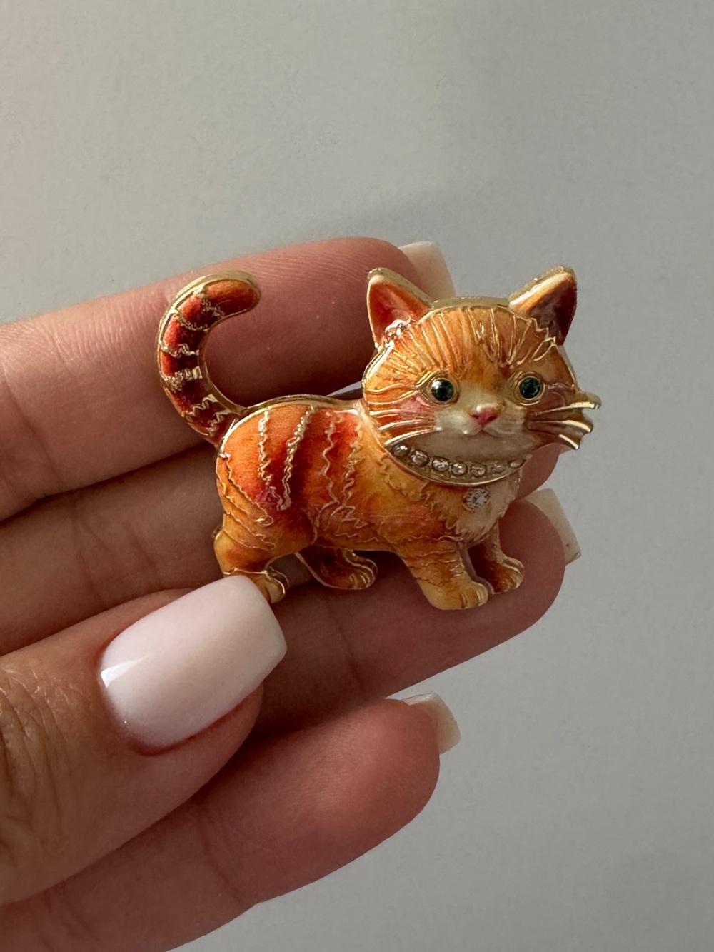 Orange Cat Brooch